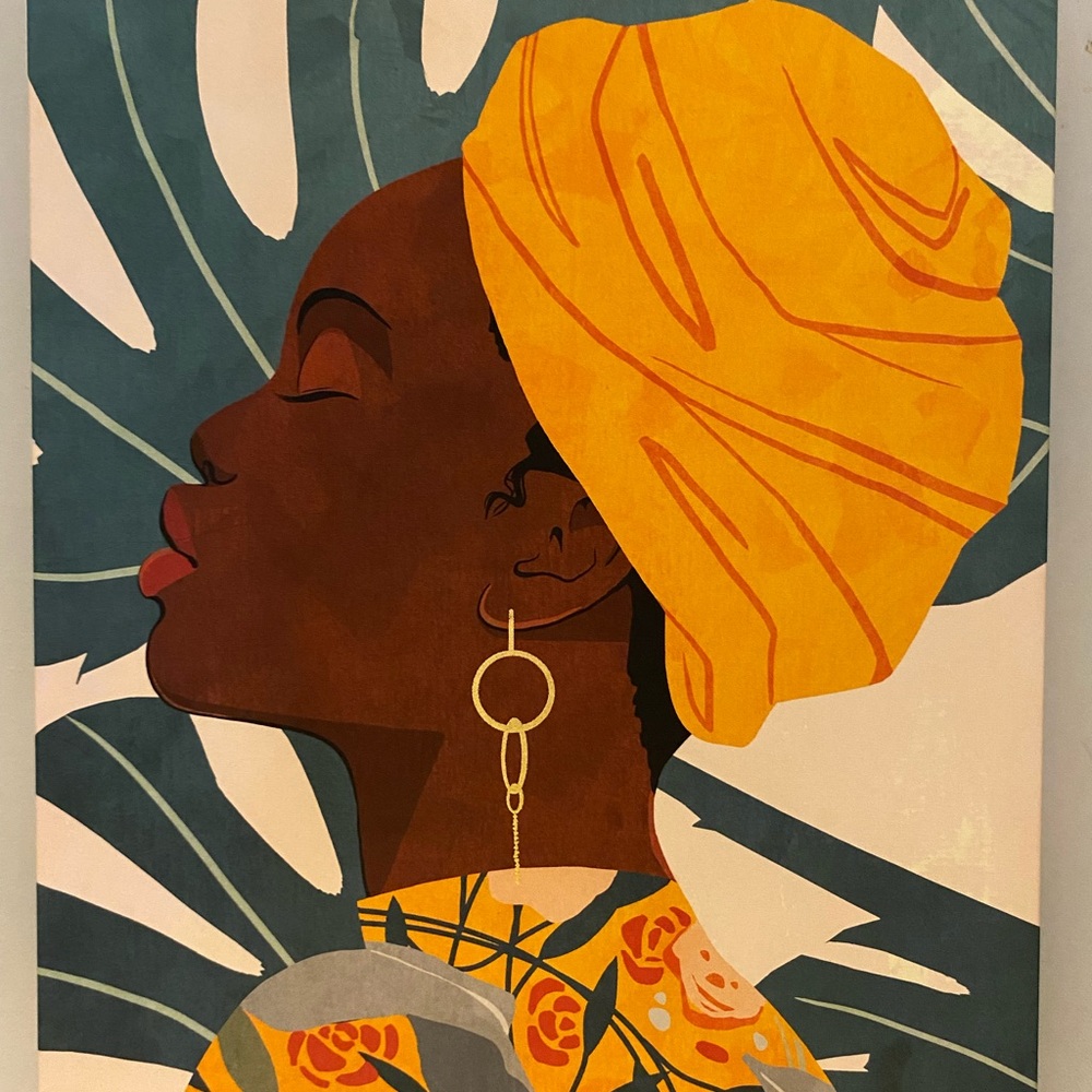Vibrant Yellow Headwrap Art Print